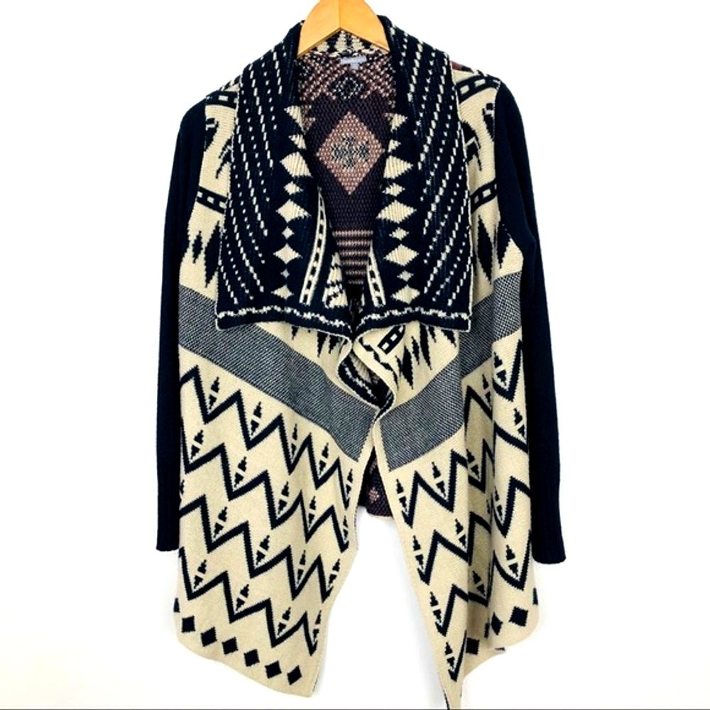 Charlotte Russe Womens Cardigan Tribal Aztec Western Multicolor Bohemian Medium